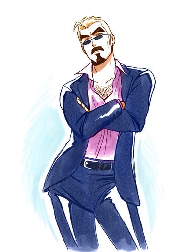 leather suit colored